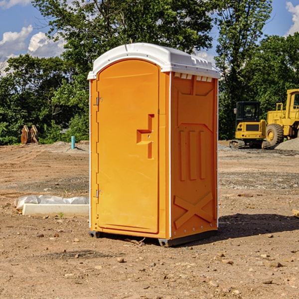 how often are the portable restrooms cleaned and serviced during a rental period in Cheyney Pennsylvania